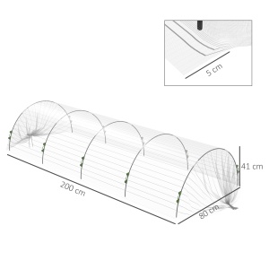 Set de plasă de grădină cu 30 de cercuri și 20 de cleme - Img 3