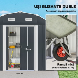 sopron Depozitare 8×4 ft – Exterior pentru Unelte & Accesorii - Img 4