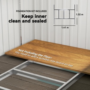 Șopron Metalic Galvanizat 7 x 5ft, cu Ușă Glisantă - Img 6