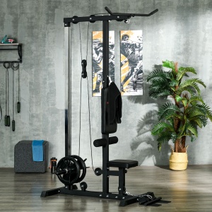 Stație Fitness Multifuncțională cu Lat Machine și Șezut Reglabil - Img 2