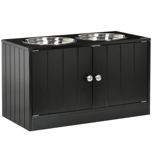 Statie Hranire Caini Mari – 2 Boluri Inox & Depozitare - Img 1