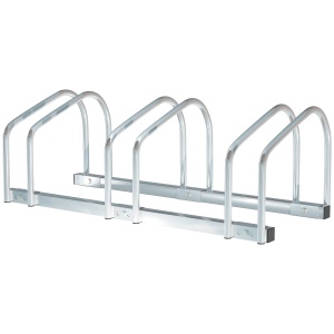 Suport de parcare pentru 3 biciclete din otel, 70,5 x 33 x 27cm, argintiu - Img 1