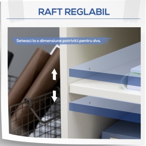 Suport Mobil pentru Imprimanta – Cu Sertar & Raft Reglabil - Img 6