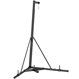 Suport Reglabil pentru Sacul de Box, Autoportant cu Bază Triunghiulară, 170x90x182-225 cm, Negru