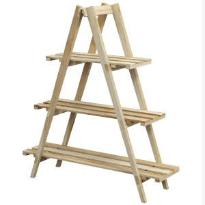 Suport Vertical pentru Plante cu 3 Nivele din Lemn de Brad, 100x36x112 cm, Culoare Lemn Natural - Img 1