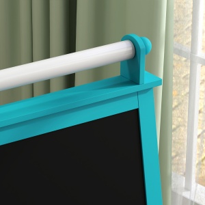 Tablă de Desen Dublă cu Magnet, Sul de Hârtie și Depozitare, Pentru Copii 3-6 Ani, 59x48x118 cm, Albastru - Img 9