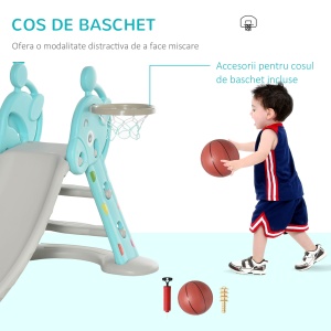 tobogan cu cos de baschet, 140x87x75 cm - Img 5