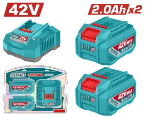 TOTAL - KIT 2 BATERII SI INCARCATOR - 42V - 2.0Ah