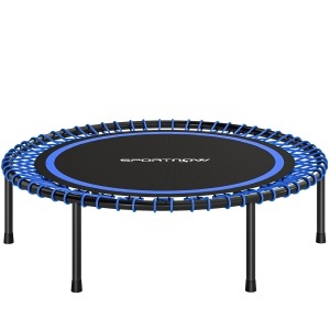 Trambulină Elastică Fitness cu 36 de Corzi din Oțel și PP, Ø114x31 cm, Albastru