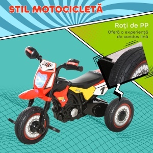 Tricicleta Copii 18–36 Luni – Stil Motocicleta cu Lumini & Sunete - Img 4