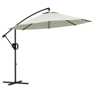 Umbrelă de soare 3 (m) în consolă cu bază transversală , Umbrelă de soare cu manivelă, înclinare și 8 nervuri - Img 1