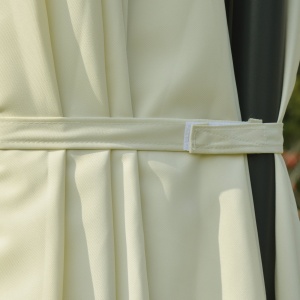 Umbrela dubla din poliester Anti-UV impermeabil bej 440x270x250cm - Img 9