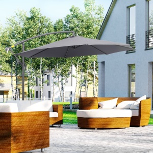 Umbrela pentru Gradina Brat Deluxe Inclinabila cu Manivela, Φ3m - Img 2