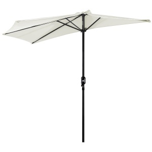 Umbrela Semicirculara Impermeabila Protectie UV Alba 269x138x236cm - Img 1