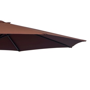 Umbrela Soare Descentrata de Gradina cu Colt Inclinabil din Metal si Poliester, Cafea, Φ3×2.6m - Img 8