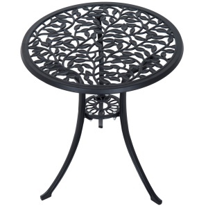 3pcs Patio Bistro Set Cast Aluminum Table Chair Outdoor Furniture Antique Black - Img 7
