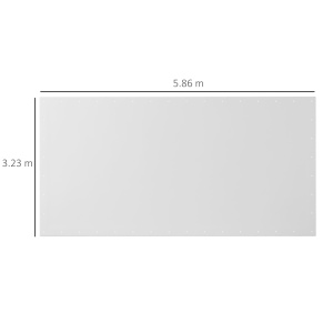 Acoperiș Carport 10 x 20 ft, Copertină de Schimb Rezistentă la UV cu Corzi Elastice, Alb - Img 3