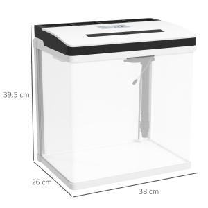 Acvariu de 28L cu Iluminare LED, Orificii de Ventilație și Pompă Silențioasă, 38x26x38 cm, Alb - Img 3