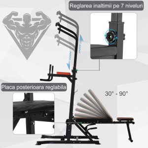 aparat pentru sport 92x178x200-236 cm, rosu - Img 7