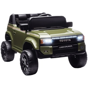 Auto Electric pentru Copii TOYOTA Land Cruiser 12V cu Telecomandă, Vârsta 3-8 Ani, Verde