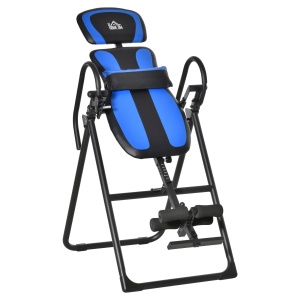 Bancă de Inversie Pliabilă cu Roți și Reglare de la 140-203cm Negru - Img 1