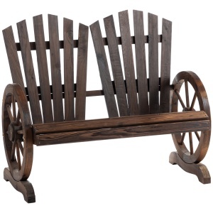 Banca din lemn pentru gradina, 108x66x95cm, culoare lemn - Img 1