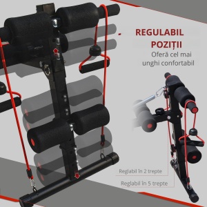 banca fitness multifunctionala, reglabila 56.5x136 cm - Img 4