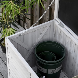 Banca Lemn Gri 127×56×60 cm – Cu Spatiu de Depozitare - Img 8