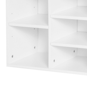 Bancuta Pantofi – 104×30×48 cm, Alb/Gri cu Rafturi Reglabile - Img 7