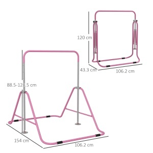 Bara Tractiuni Pliabila Copii – Otel Reglabil 148×105×88 cm - Img 3
