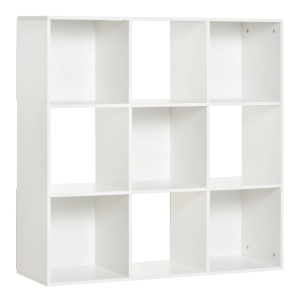 Biblioteca 9 Compartimente Cub Alb 91,5x29,5x91,5cm - Img 1