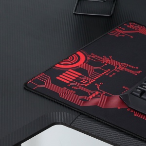 Birou pe Colt pentru Gaming, cu Carlig pentru Casti si Suport pentru Pahare - Img 5
