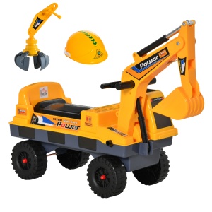 Buldozer Jucarie 2-in-1 – Excavator Galben cu Compartiment - Img 1