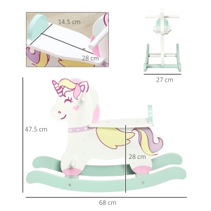 Cal balansoar pentru copii mici, plimbare cu unicorn pentru 1-3 ani, jucarie pentru bebelusi, cadou pentru fete si baieti - Img 3