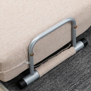 Canapea Extensibila 2 Locuri – Otel & Material, 4 Perne Crem - Img 9