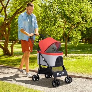Carucior Animale 3-in-1 – Caini & Pisici, Geanta Detasabila - Img 2