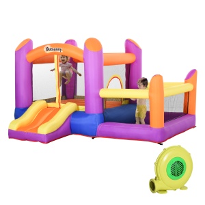 Castel Gonflabil pentru Copii cu Tobogan si Piscina Multicolor
