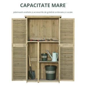 Casuta Lemn Brad – 4 Compartimente, Depozit Gradina - Img 5