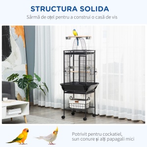 Colivie pentru Perusi cu Scara, Gri - Img 7