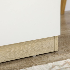 Comoda 6 Sertare 135×48×77 cm Alb/Natur - Img 9