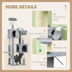 Copac Pisici 177 cm – Turn Catarat Multi-Nivel pentru Interior - Img 5
