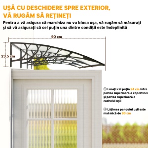 Copertina pentru exterior, 90x295x23.5 cm, negru - Img 7