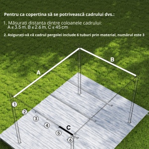 Copertina Pergola din Poliester Rezistent 350×260 cm - Img 4