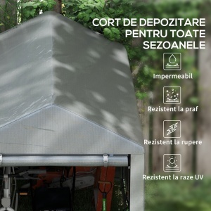 Cort Garaj Moto 120×179×165 cm – Cu Fermoar, Protectie Exterior - Img 4