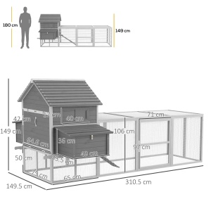 Cotet Gaini Exterior – 310×150×150 cm, Cu Rampa & Zona imprejmuita - Img 3