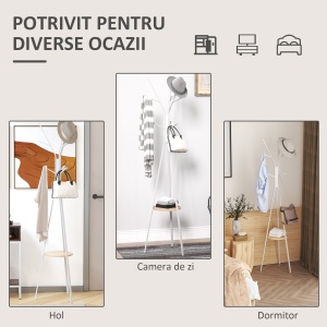 Cuier Pom – Otel Alb, Design Modern pentru Hol - Img 6