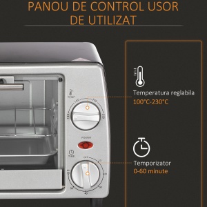 Cuptor Electric 10 L – Tava, Grill si Timer Reglabil - Img 7