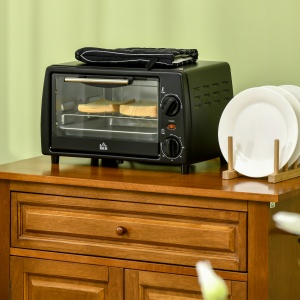 Cuptor electric 10L temperatura reglabila si temporizator, grila si tava incluse, 750 W, 36,5x26x22cm, negru - Img 2