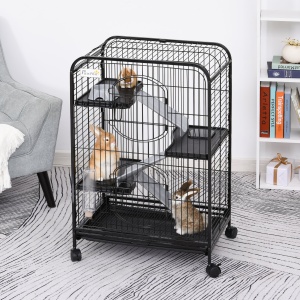 Cusca Animale Mici 64×43.5×93 cm – Cu Rampe, Platforme & Roti - Img 2
