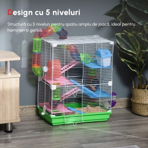 cusca cu 5 niveluri pentru rozatoare, 46x30x58 cm - Img 9